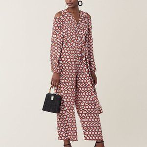 DVF Diane von Furstenberg Ashlyn Desert Poppy Spicy Orange jumpsuit new 6